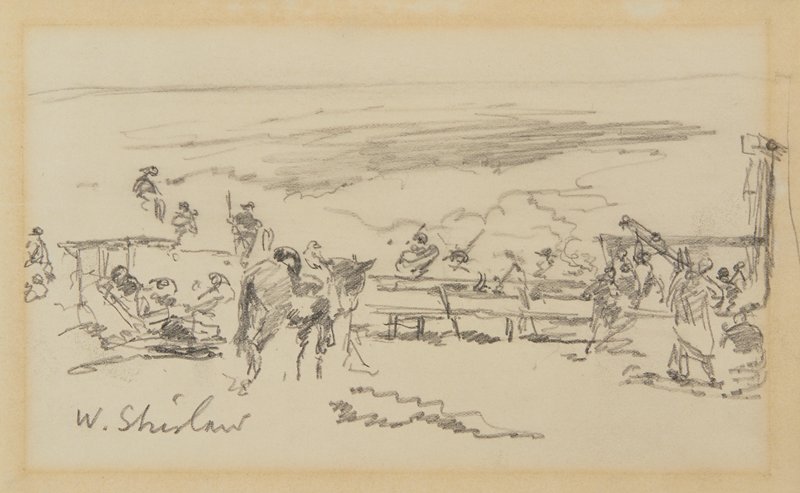 Sketch made on Indian Reservation, Montana, Walter Shirlaw, 19th century