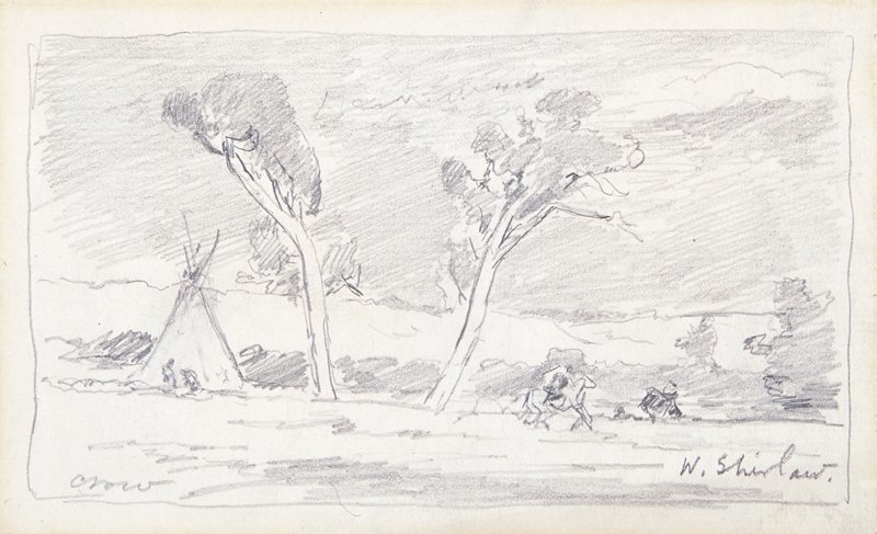 Sketch made on Indian Reservation, Montana, Walter Shirlaw, 19th century