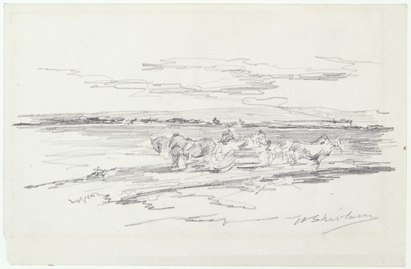Sketch made on Indian Reservation, Montana, Walter Shirlaw, 19th century