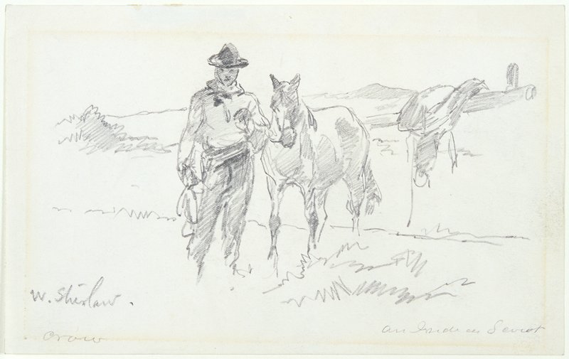 Sketch made on Indian Reservation, Montana, Walter Shirlaw, 19th century