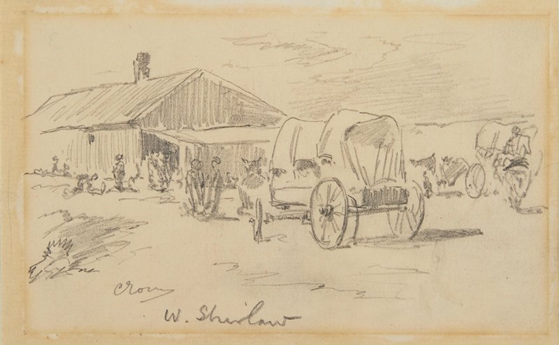 Sketch made on Indian Reservation, Montana, Walter Shirlaw, 19th century