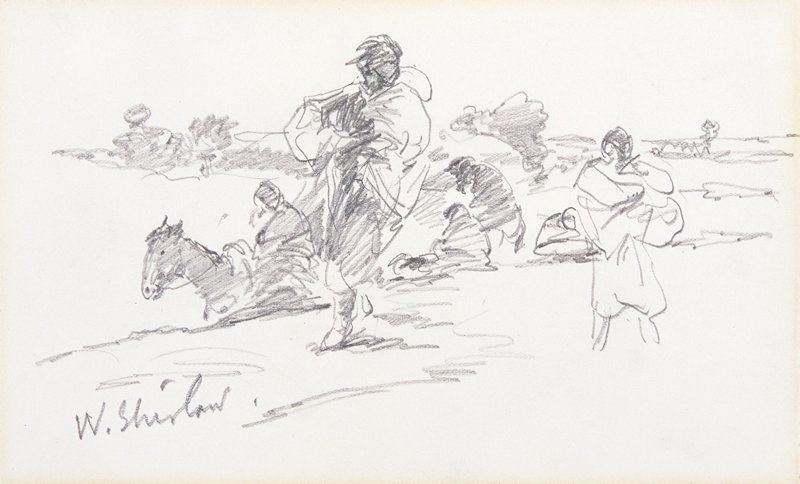 Sketch made on Indian Reservation, Montana, Walter Shirlaw, c. 1890