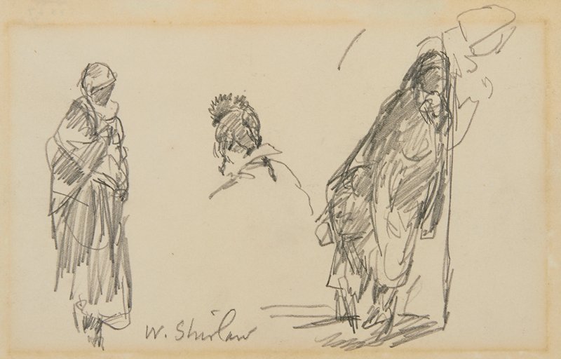 Sketch made on Indian Reservation, Montana, Walter Shirlaw, c. 1890