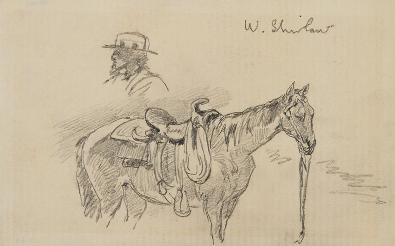 Sketch made on Indian Reservation, Montana, Walter Shirlaw, c. 1890