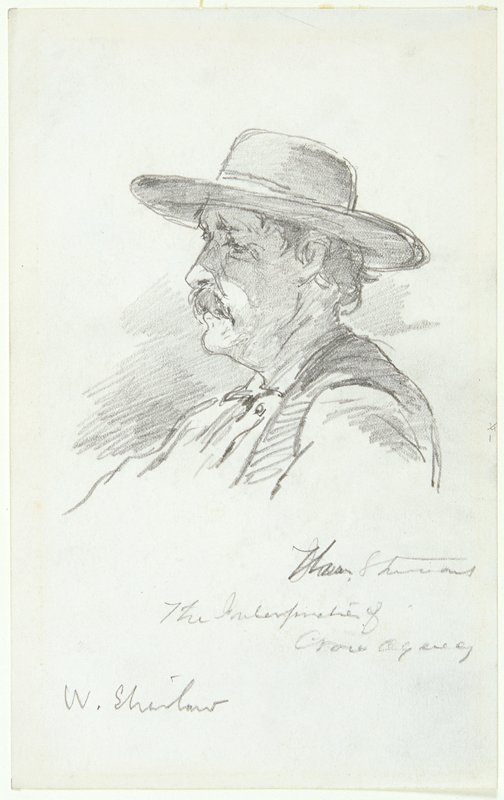 Sketch made on Indian Reservation, Montana, Walter Shirlaw, c. 1890
