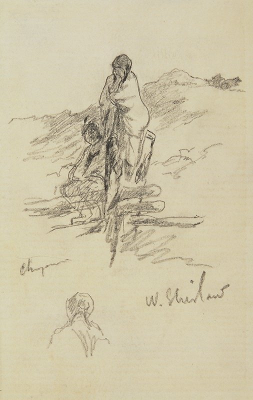 Sketch made on Indian Reservation, Montana, Walter Shirlaw, c. 1890