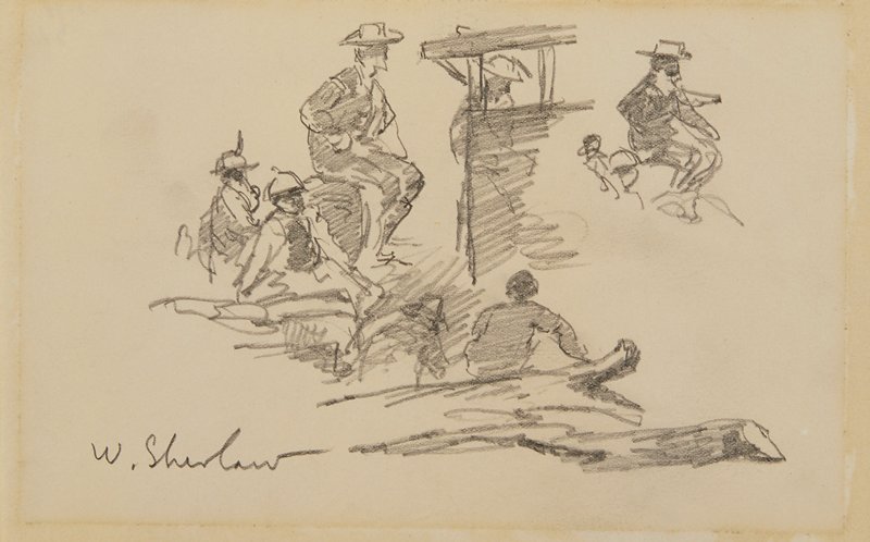 Sketch made on Indian Reservation, Montana, Walter Shirlaw, c. 1890