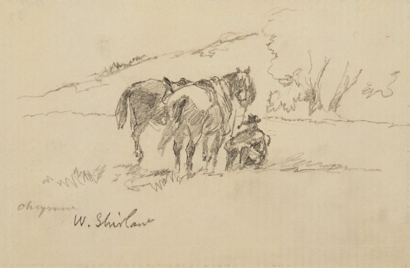 Sketch made on Indian Reservation, Montana, Walter Shirlaw, c. 1890