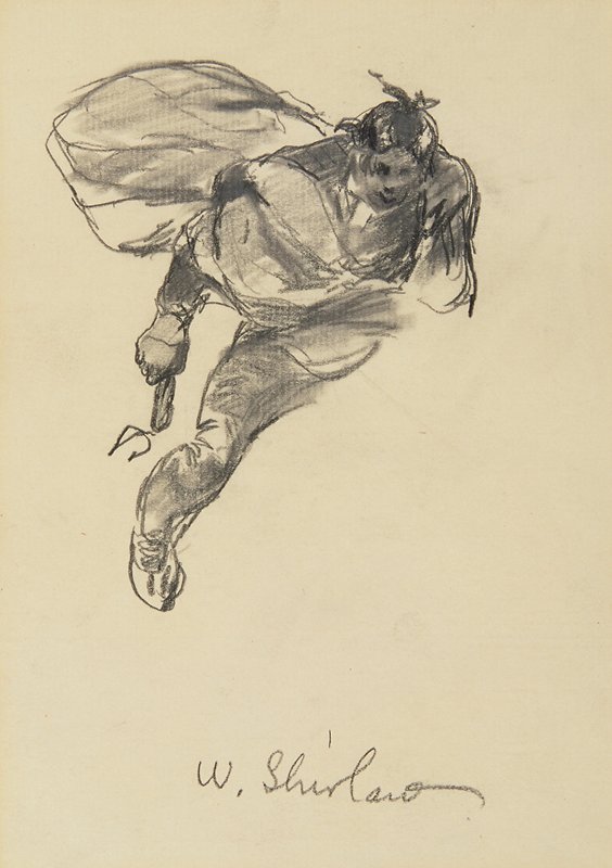 Study of Indian Riding, Walter Shirlaw, c. 1890