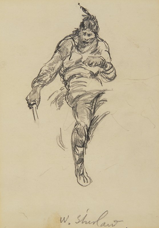 Study of Indian Riding, Walter Shirlaw, c. 1890