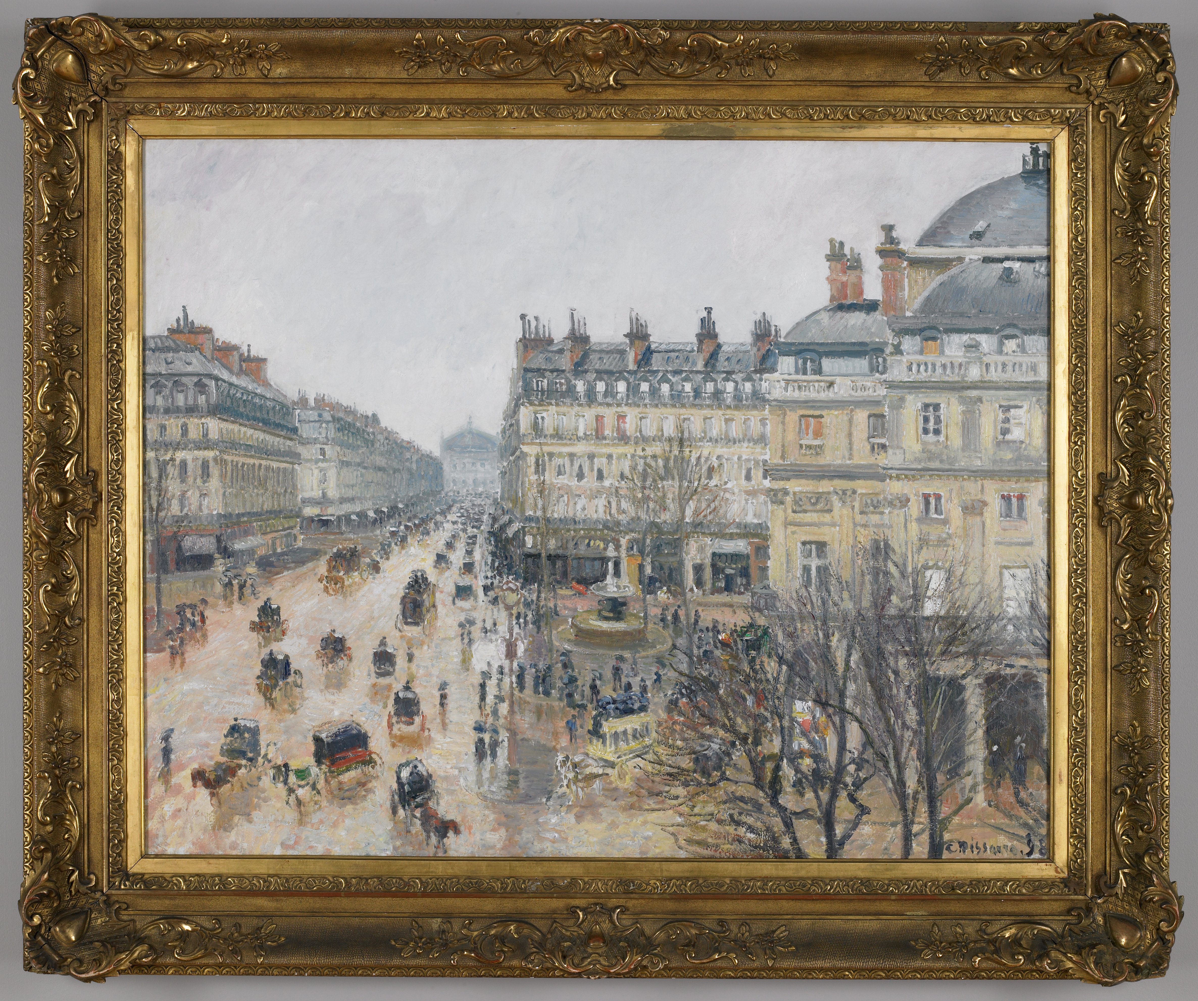 Place du Théâtre Français, Paris: Rain, Camille Pissarro | Mia