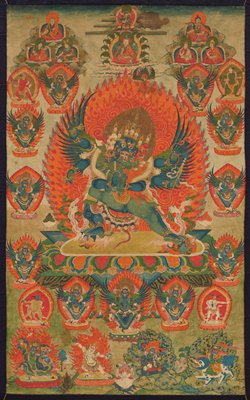Dokumentasi “Thangka of Vajrakila and Diptachakra”; Ink colors and gold on sized cotton. Minneapolis Institute of Art.