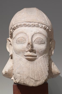 Head of a Votary from the Temple of Golgoi, 600–500 BCE
