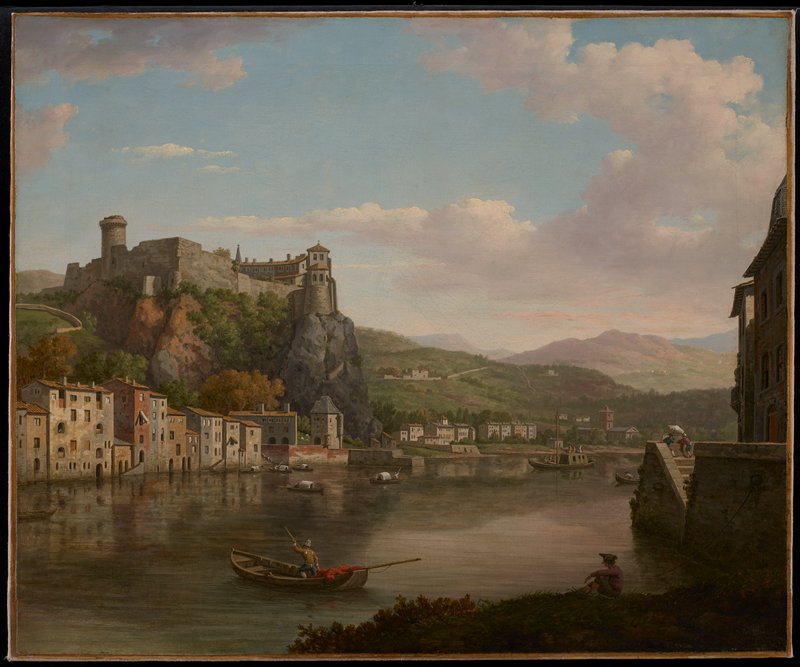View of the Saône and the Château Pierre-Scize (Lyon, France), William Marlow, late 18th century