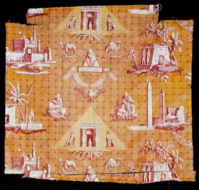 Dokumentasi “Egyptian Monuments (Les monuments de l'Egypte)”; Cotton, roller print Textiles - Surface Ornamentation - Printed. Minneapolis Institute of Art.