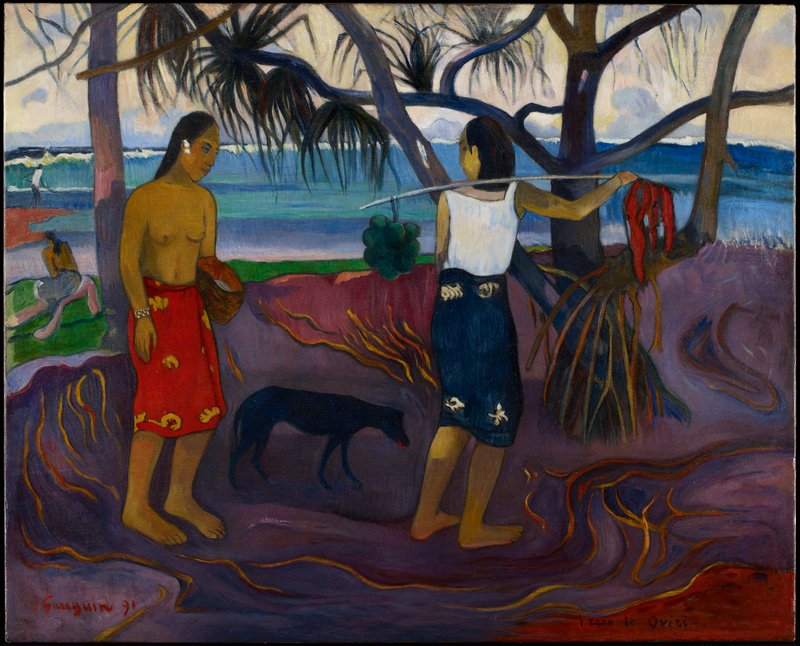 I Raro Te Oviri (Under the Pandanus), Paul Gauguin, 1891