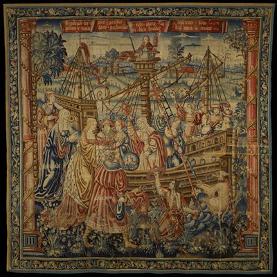 Dokumentasi “The Ship of Virtues”; Wool, silk, tapestry weave. Minneapolis Institute of Art.