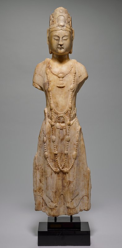 Standing bodhisattva, one of a pair, late 6th century