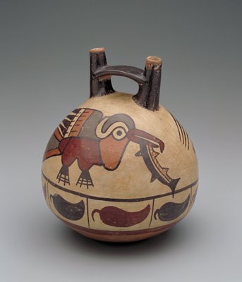 Dokumentasi “Vessel”; Clay, pigments. Minneapolis Institute of Art.
