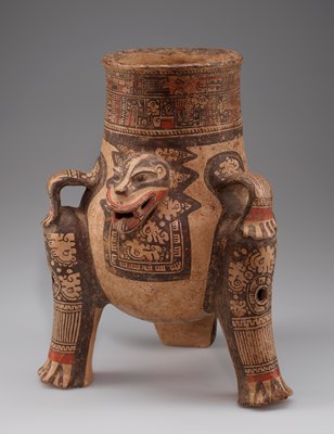 Dokumentasi “Vessel”; Clay, pigments. Minneapolis Institute of Art.