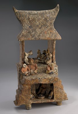 Dokumentasi “House Group”; Clay, pigments. Minneapolis Institute of Art.
