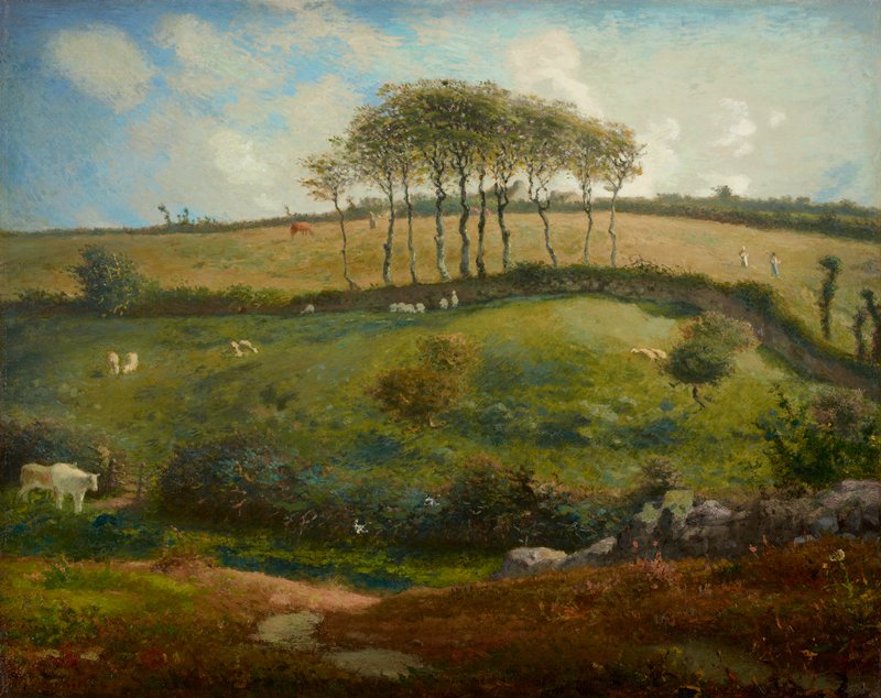 Pasture near Cherbourg (Normandy), Jean-François Millet | Mia
