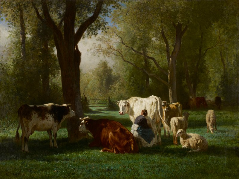 Landscape with Cattle and Sheep, Constant Troyon, c. 1852–58