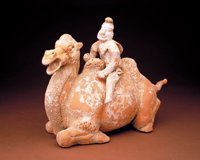 Dokumentasi “Tomb figure of a kneeling camel with driver”; Red earthenware with traces of slip and polychromy. Minneapolis Institute of Art.