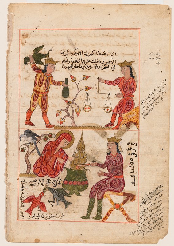 Page from a Scientific Treatise, late 14th century