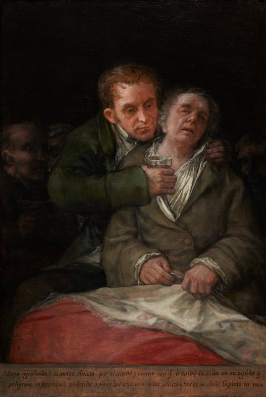 Self-Portrait with Dr. Arrieta by Francisco José de Goya y Lucientes