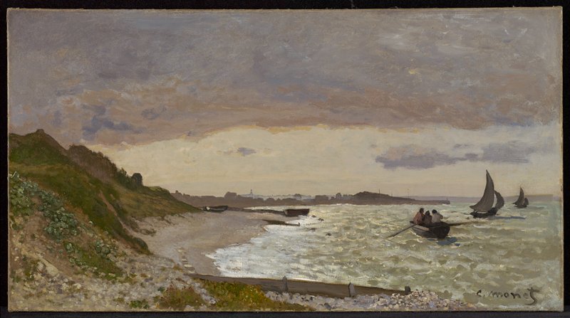 The Seashore at Sainte-Adresse, Claude Monet, 1864