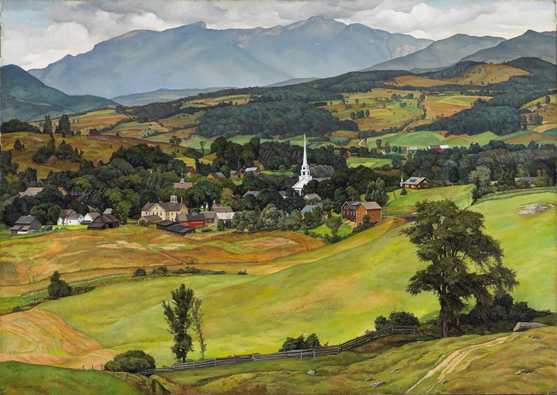 Village of Stowe, Vermont, Luigi Lucioni, 1931