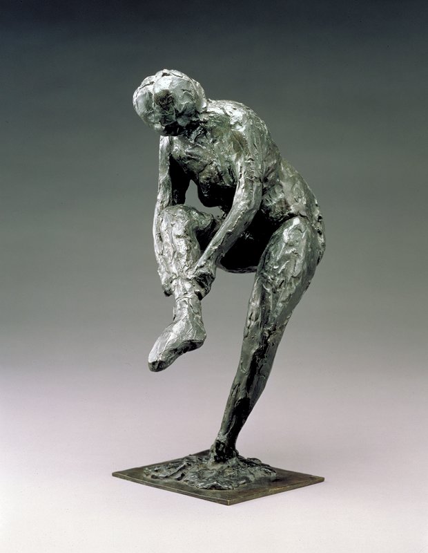 Dancer Putting on Her Stocking, Edgar Degas, 19th century