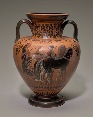 Dokumentasi “Black-Figure Neck Amphora”; Slip-glazed earthenware. Minneapolis Institute of Art.