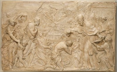 Dokumentasi “Pope Liberius Baptizing the Neophytes”; Terracotta. Minneapolis Institute of Art.