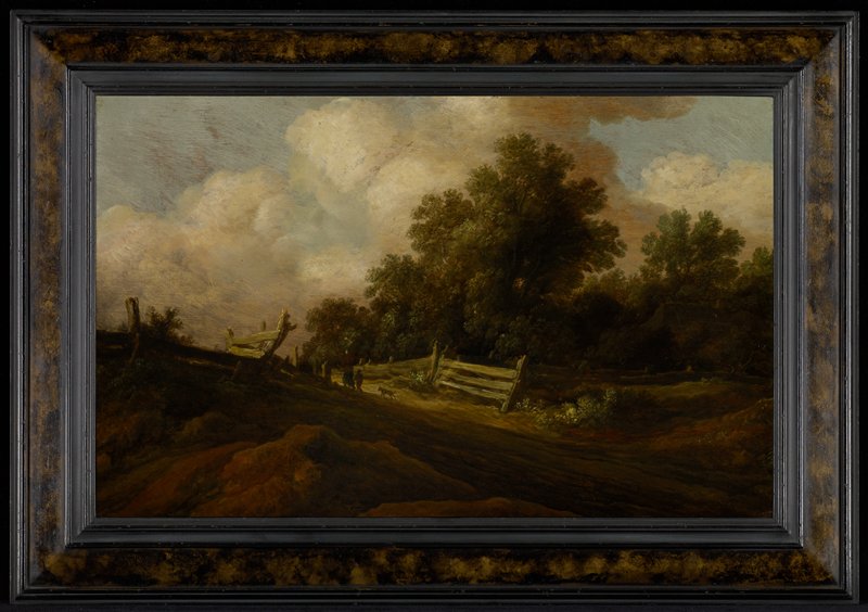 Landscape with Two Figures and a Dog, Pieter Molijn, 1655