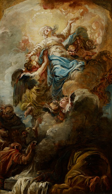 Study for the Assumption of the Virgin, Jean-Baptiste Deshays, 1758