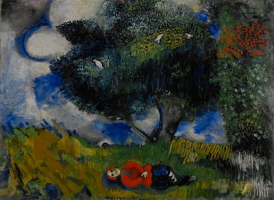 The Poet with the Birds, Marc Chagall, 1911