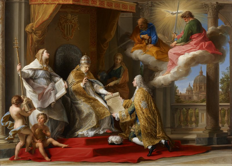 Pope Benedict XIV Presenting the Encyclical Ex Omnibus to the Comte de Stainville, Later Duc de Choiseul