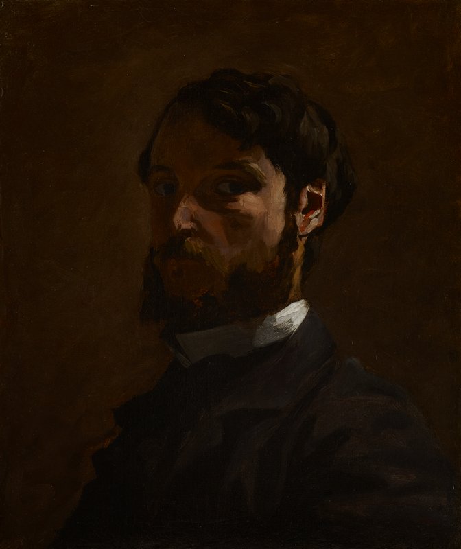 Self-Portrait with Detachable Collar, Jean-Frédéric Bazille, 1865–67