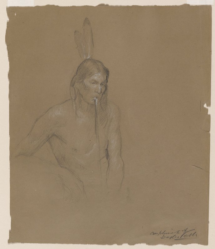 Study for Father Hennepin Discovering St. Anthony Falls, Douglas Volk, c. 1905