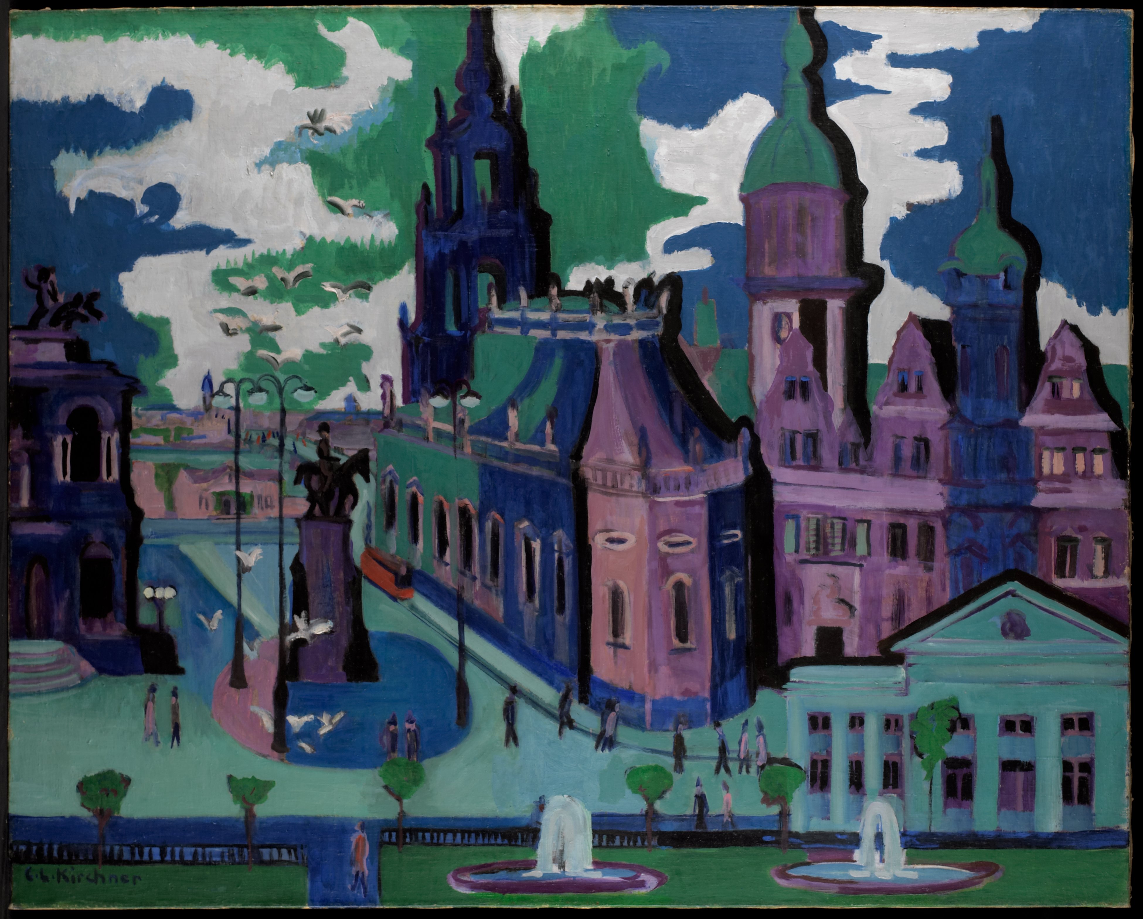 View of Dresden: Schlossplatz, Ernst Ludwig Kirchner | Mia