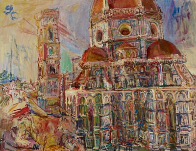 The Duomo, Florence, Oskar Kokoschka, 1948