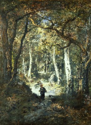 Dokumentasi “Forest Interior with Wood Gatherer”; Oil on canvas. Minneapolis Institute of Art.