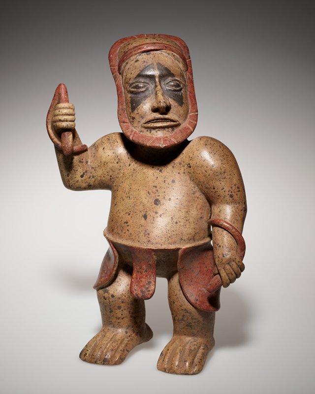 Male figure with a whip, 200 BCE–400 CE