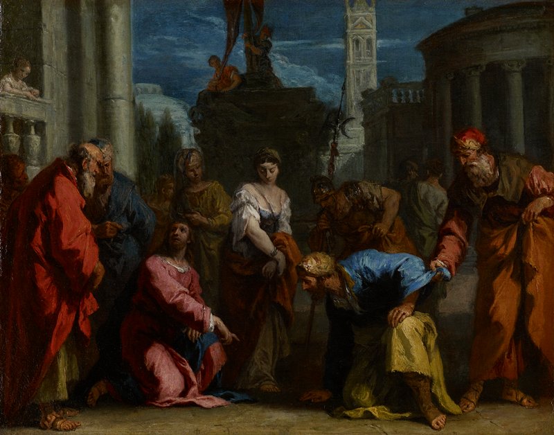 Christ and the Woman Taken in Adultery, Sebastiano Ricci, 1720s