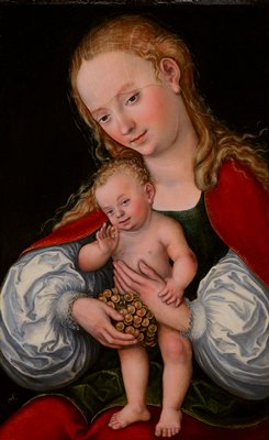 Madonna and Child with Grapes, Lucas Cranach the Elder, c. 1537