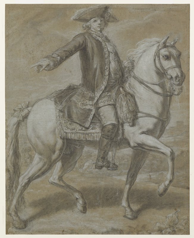 Study for the Equestrian Portrait of a Royal Personnage, Pierre Antoine Quillard, c. 1726–33