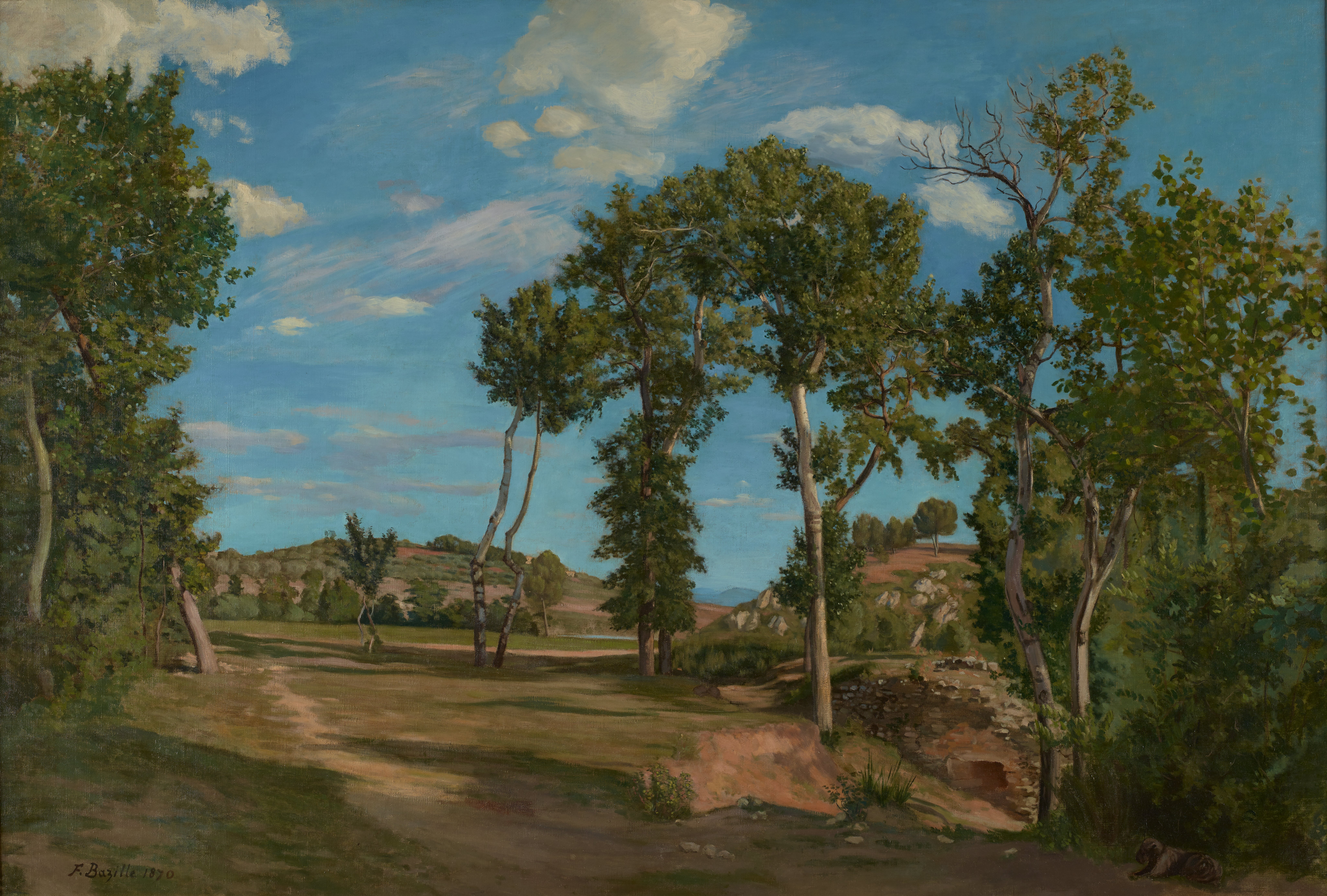 Landscape by the Lez River, Jean-Frédéric Bazille | Mia