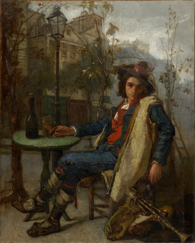 Young Italian Street Musician, Thomas Couture, c. 1877